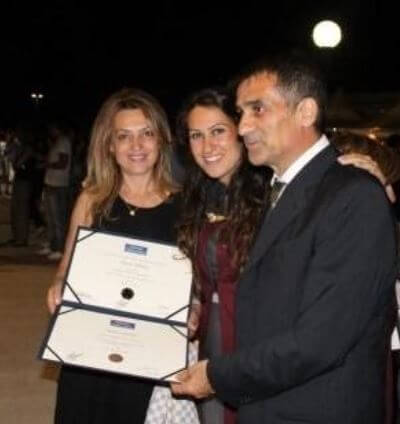 Semra Gunes with daughter Gunce and husband Senol Gunes in 2013.
